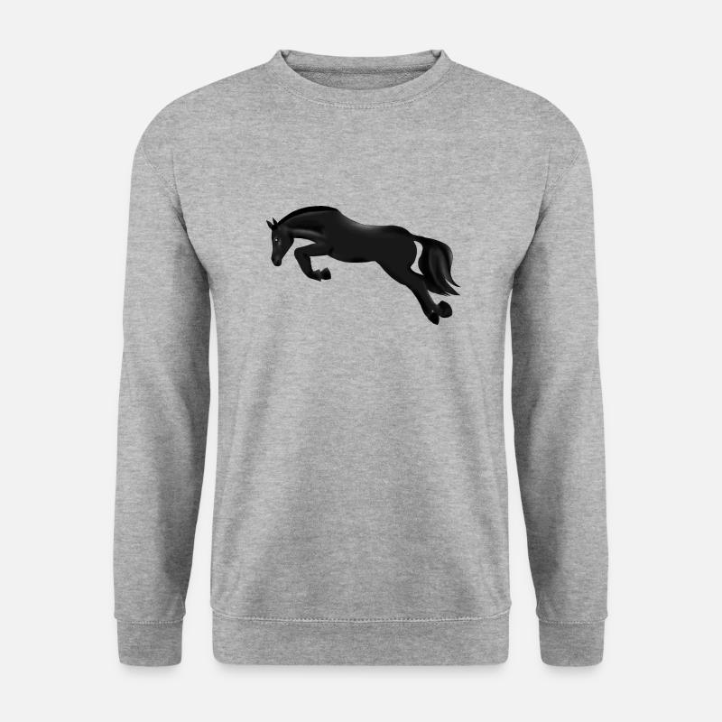 Springpferd - Unisex Pullover - Weißgrau meliert