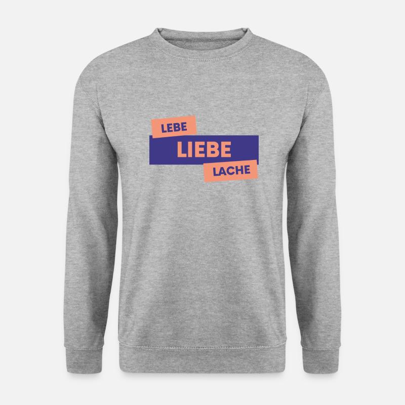 LEBE!LIEBE!LACHE! - Unisex Pullover - Weißgrau meliert