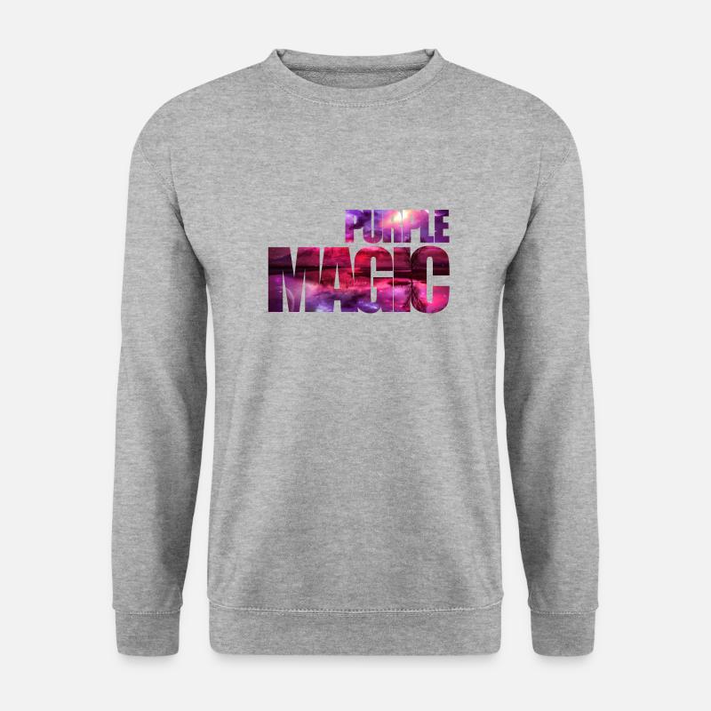 Purple Magic - Unisex Pullover - Weißgrau meliert