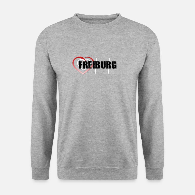 Freiburg - Unisex Pullover - Weißgrau meliert