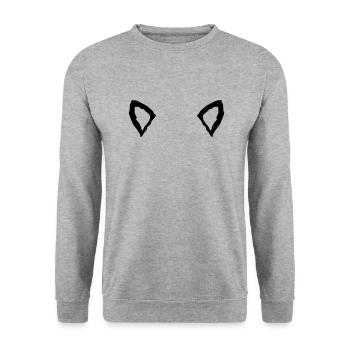 Tier 2 Ears - Unisex Sweatshirt - salt & pepper - Front - Alina (178cm) & Michal (187cm)
