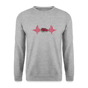 Puls Steak Grillmeister Barbecue - Unisex Sweatshirt - salt & pepper - Front - Alina (178cm) & Michal (187cm)