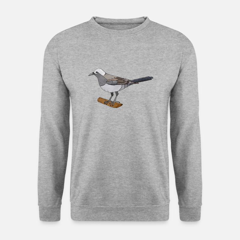 Vogel - Unisex Pullover - Weißgrau meliert