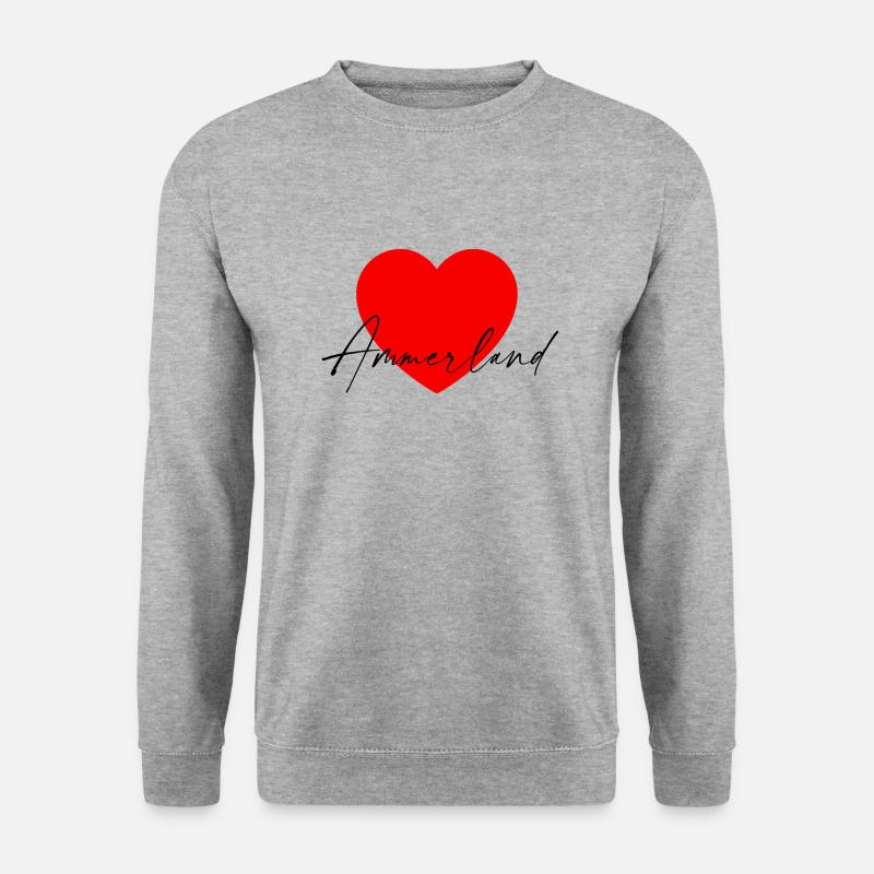 i Love Ammerland - Unisex Pullover - Weißgrau meliert