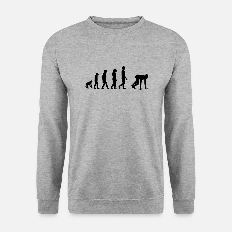 100 Meter Evolution - Unisex Pullover - Weißgrau meliert