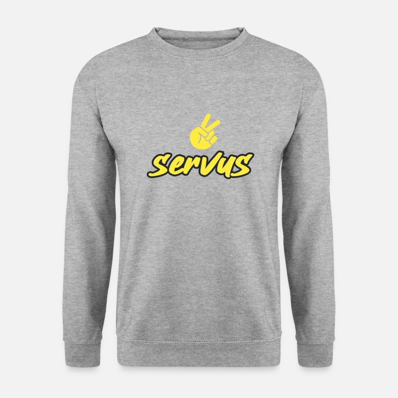 Servus - Unisex Pullover - Weißgrau meliert