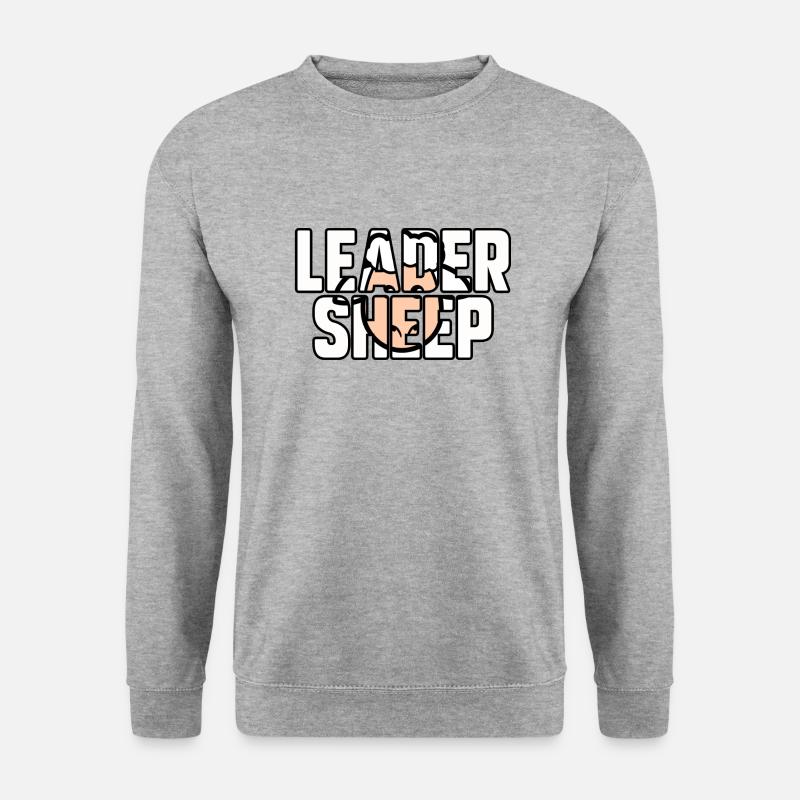 Führendes Schaf - Unisex Pullover - Weißgrau meliert