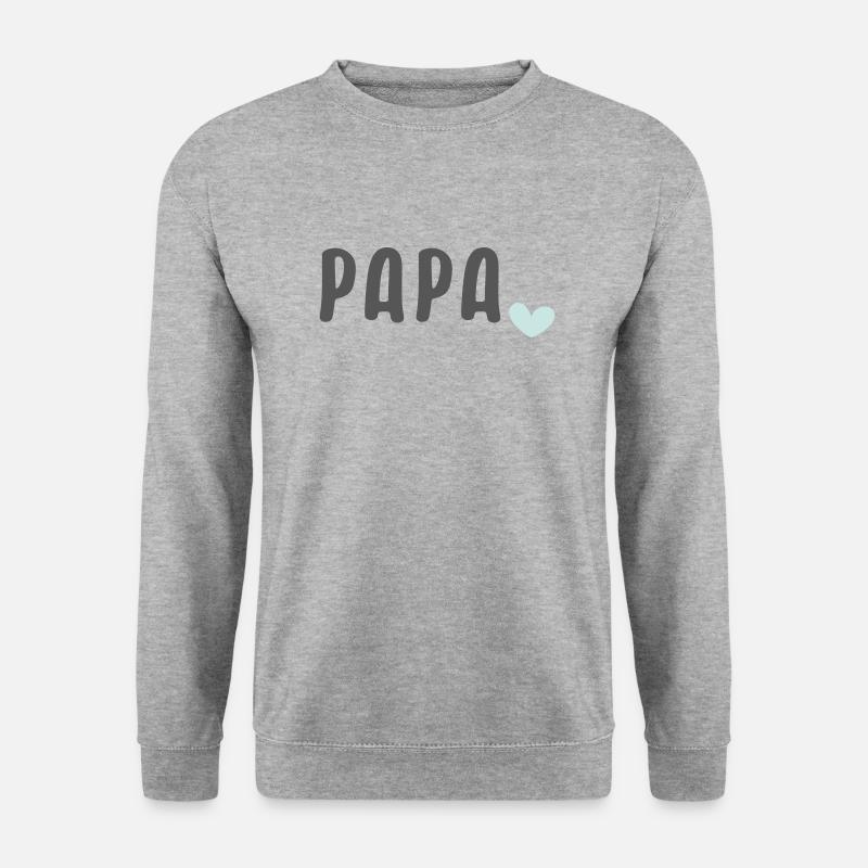Papa - Unisex Pullover - Weißgrau meliert