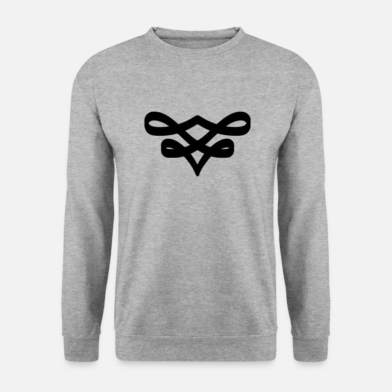 Schnörkel klein - Unisex Pullover - Weißgrau meliert