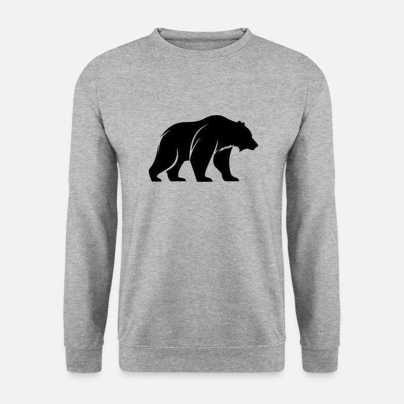 Schwarzbär - Unisex Pullover - Weißgrau meliert
