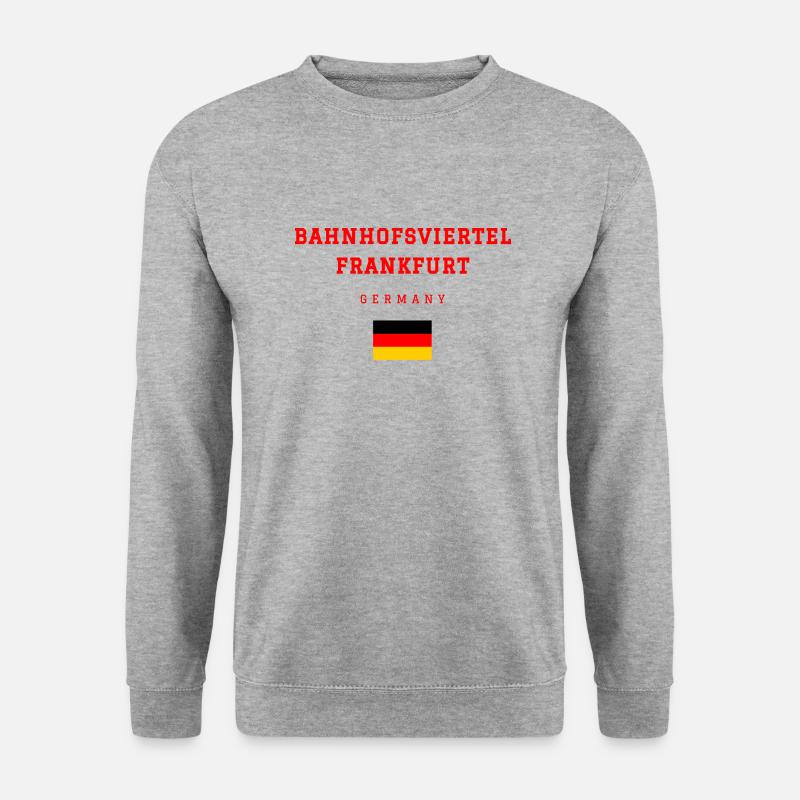 Bahnhofsviertel Frankfurt - Unisex Pullover - Weißgrau meliert