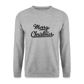 Merry Christmas - Unisex Sweatshirt - salt & pepper - Front - Alina (178cm) & Michal (187cm)