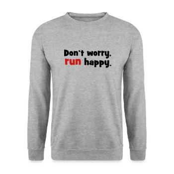 Courir - Sweat-shirt Unisexe - gris chiné - Devant - Alina (178cm) & Michal (187cm)