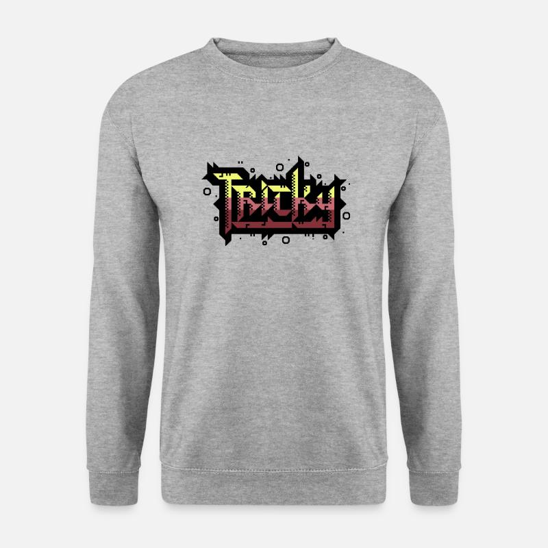 tricky PETSCII - Unisex Pullover - Weißgrau meliert