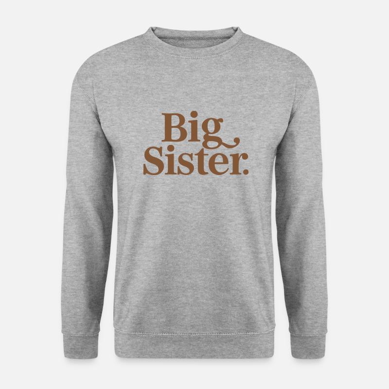 GROßE SCHWESTER - Unisex Pullover - Weißgrau meliert