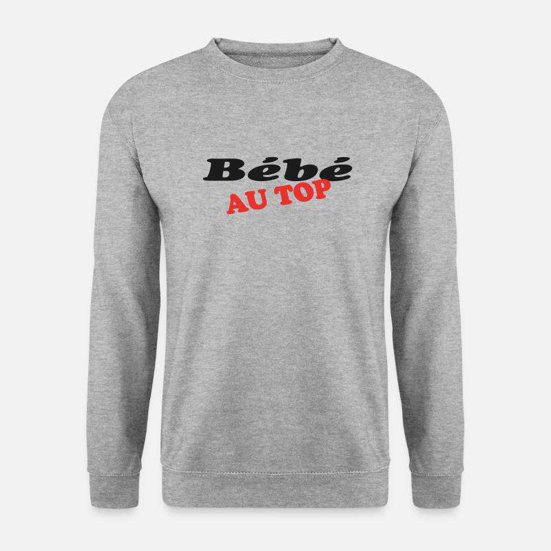 Baby AN SPITZE - Unisex Pullover - Weißgrau meliert