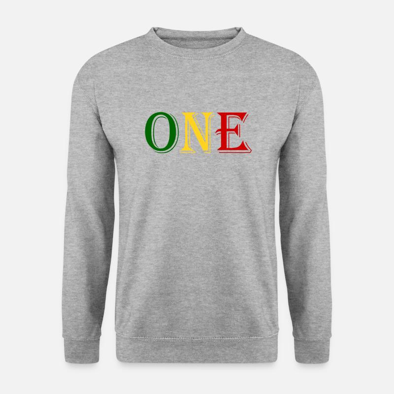 Eins - Unisex Pullover - Weißgrau meliert