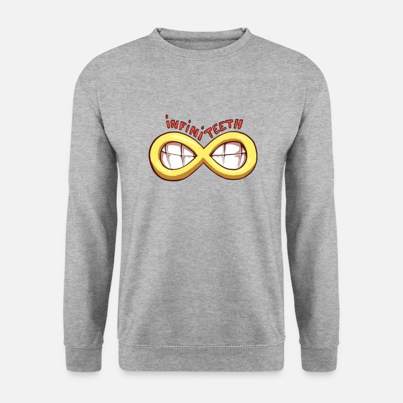 InfiniZähne - Unisex Pullover - Weißgrau meliert