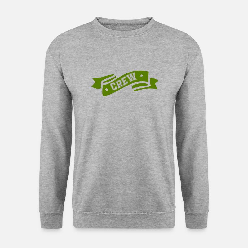 Crew - Unisex Pullover - Weißgrau meliert