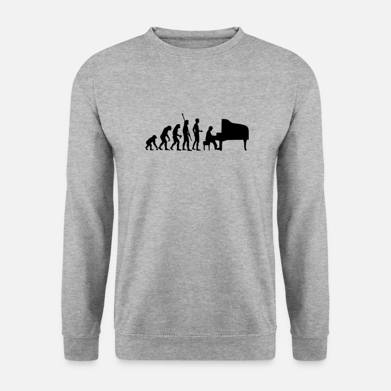 evolution_pianist - Unisex Sweatshirt - salt & pepper