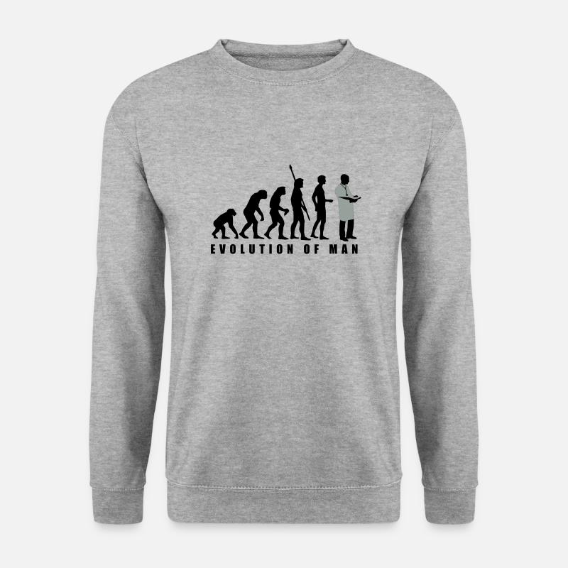 evolution_arzt_2c - Sweat-shirt Unisexe - gris chiné