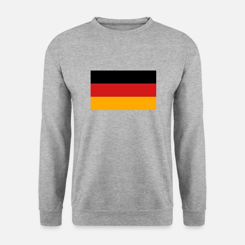 germany flag - Unisex Pullover - Weißgrau meliert