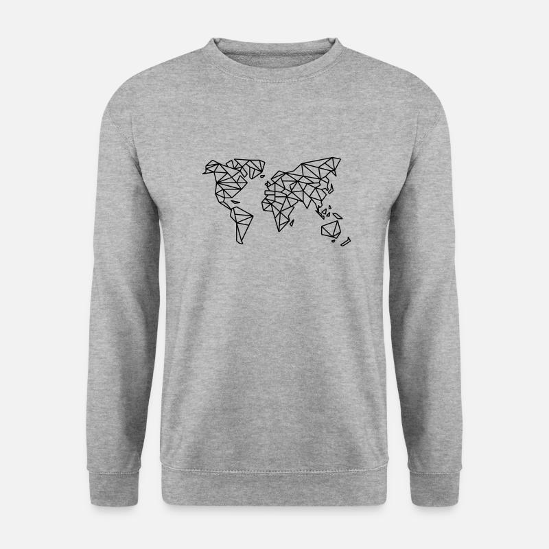 World Map - Unisex Sweatshirt - salt & pepper