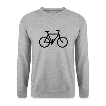 Fahrrad - Unisex Pullover - Weißgrau meliert - Vorne - Alina (178cm) & Michal (187cm)