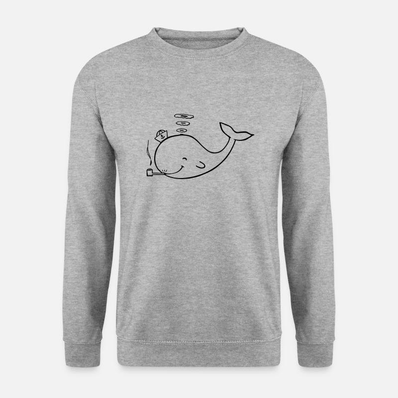 wal - Unisex Pullover - Weißgrau meliert