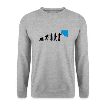 evolution_painters_062012_a_2c - Unisex Sweatshirt - salt & pepper - Front - Alina (178cm) & Michal (187cm)