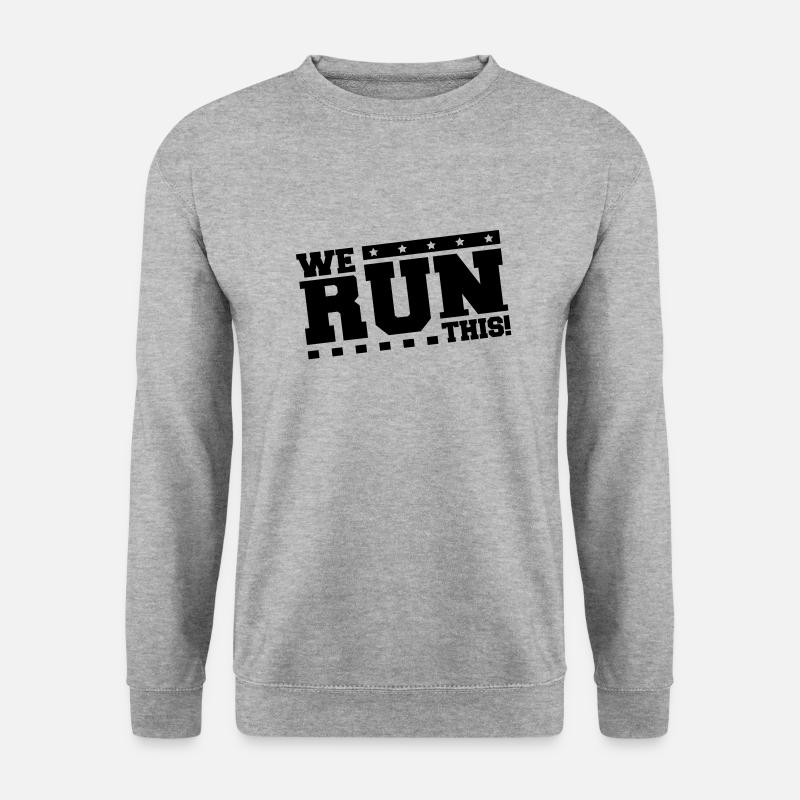 we_run_this_tk1 - Unisex Pullover - Weißgrau meliert