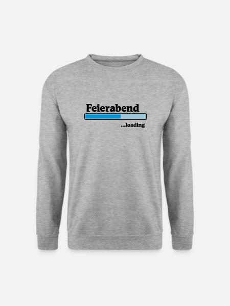 Feierabend loading - Unisex Pullover - Weißgrau meliert