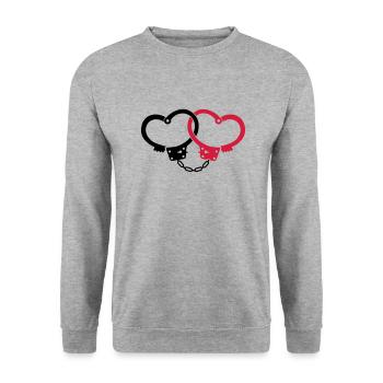 bachelor party - Unisex Sweatshirt - salt & pepper - Front - Alina (178cm) & Michal (187cm)