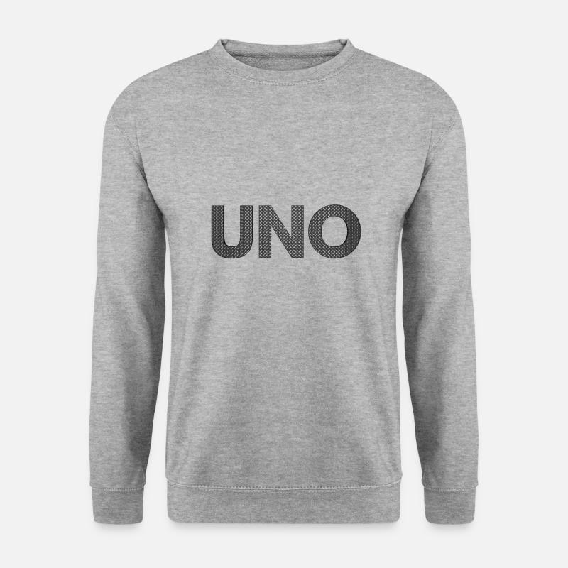 UNO - Unisex Pullover - Weißgrau meliert
