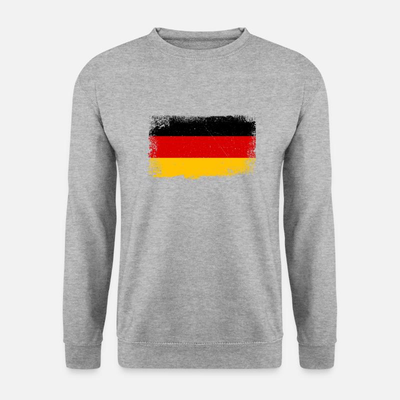 Deutschland Flagge Used - Unisex Pullover - Weißgrau meliert