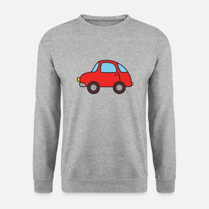 Rotes Auto - Unisex Pullover - Weißgrau meliert