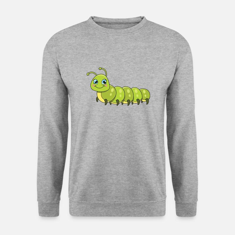 Raupe - Unisex Pullover - Weißgrau meliert