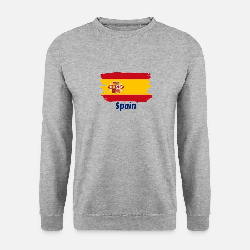 Flagge Spaniens - Unisex Pullover - Weißgrau meliert