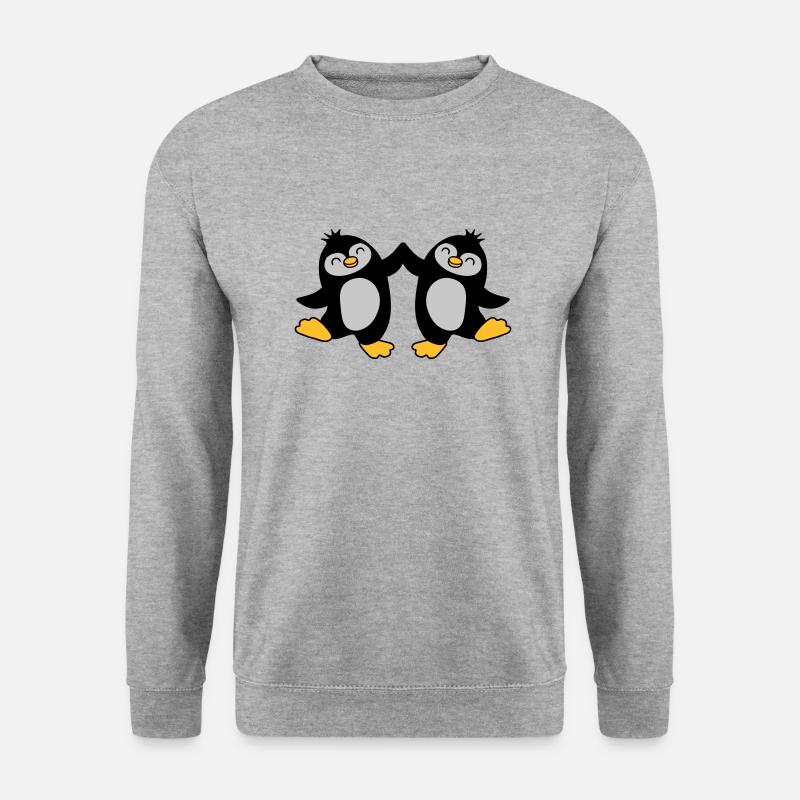High Five Welcome Penguins - Unisex Sweatshirt - salt & pepper