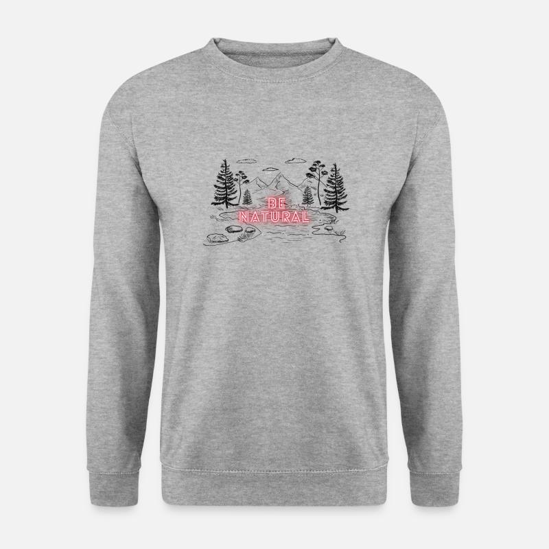 Be Natural - Unisex Pullover - Weißgrau meliert