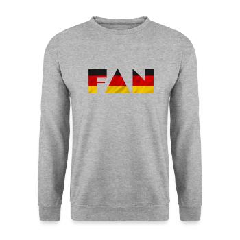 Fan, Weltmeisterschaft, 2022, Fußball, Tor,Germany - Unisex Pullover - Weißgrau meliert - Vorne - Alina (178cm) & Michal (187cm)