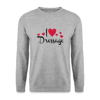 Dressage - Unisex Sweatshirt - salt & pepper - Front - Alina (178cm) & Michal (187cm)