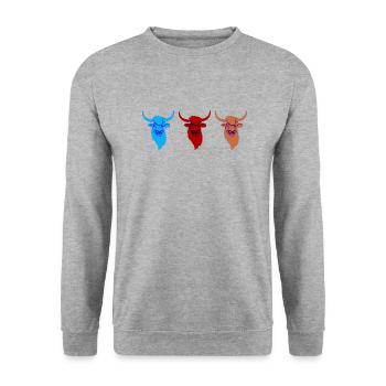 Yak Yak Yak - Unisex Sweatshirt - salt & pepper - Front - Alina (178cm) & Michal (187cm)
