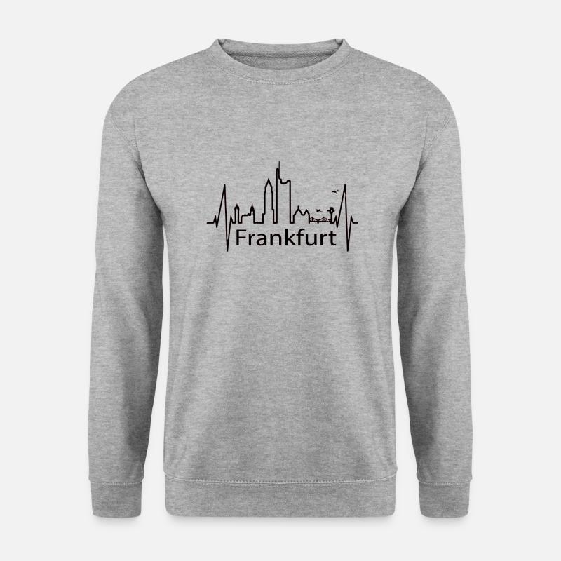 Frankfurt besser - Unisex Pullover - Weißgrau meliert