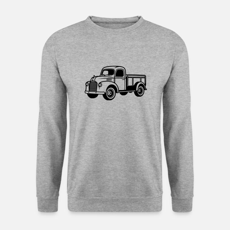 alter LKW - Unisex Pullover - Weißgrau meliert