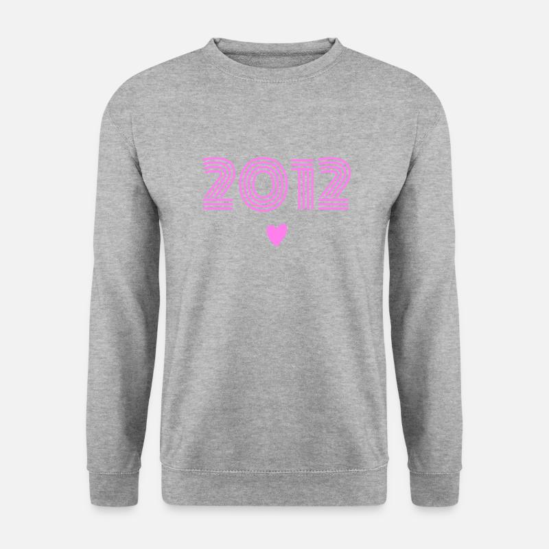 Jahrgang 2012 Mädchen - Unisex Pullover - Weißgrau meliert