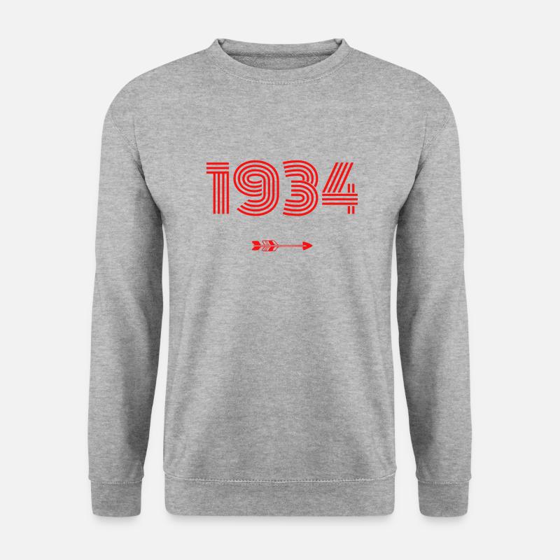 Jahrgang 1934 - Unisex Pullover - Weißgrau meliert