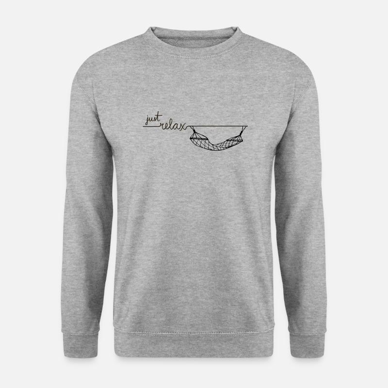 Just Relax Hängematte - Unisex Pullover - Weißgrau meliert