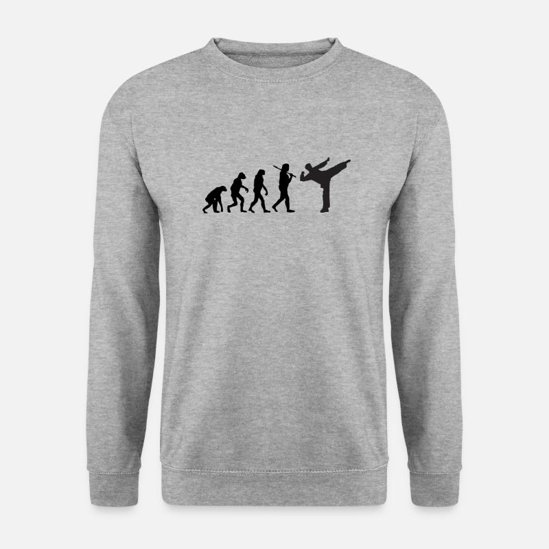 Karate - Unisex Pullover - Weißgrau meliert
