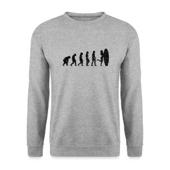 Surfer Surfboard Surf Surfer Surfing - Unisex Sweatshirt - salt & pepper - Front - Alina (178cm) & Michal (187cm)